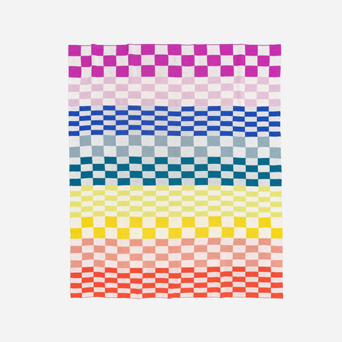Albers Checkerboard Throw Rainbow
