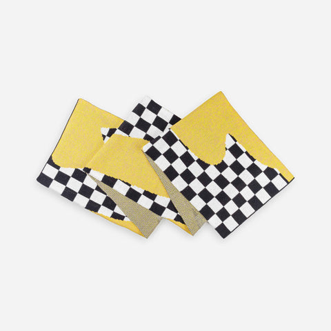 Checkerboard Spill Scarf Black & White
