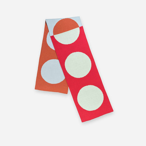 Flip Dot Scarf Flame Jade
