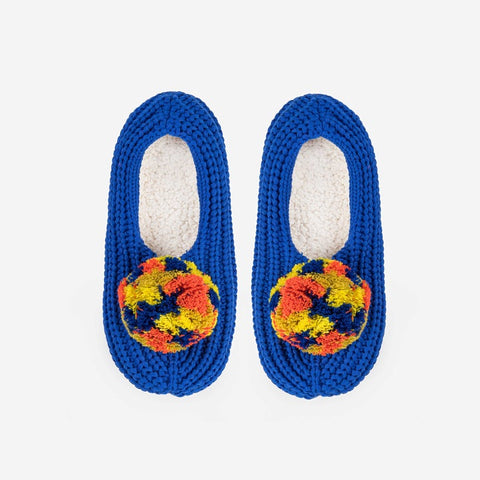 Marble Pommed Slippers Cobalt