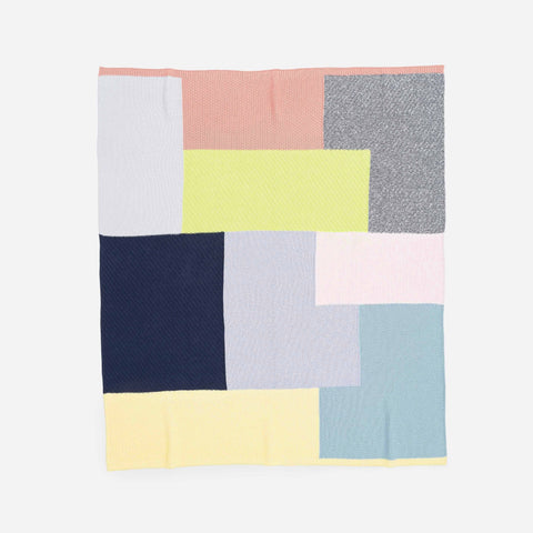 Patchwork Throw Grey Yellow