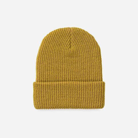 Ribbed Beanie Olive Camel