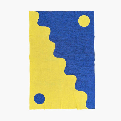 Yin Yang Wave Throw Golden Navy