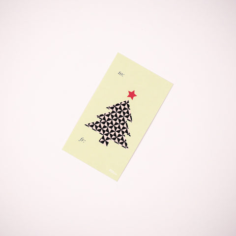 Yellow Christmas Tree Holiday Card