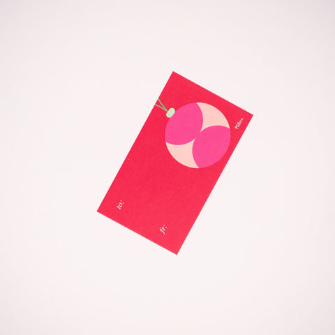 Peach Ornament Holiday Card