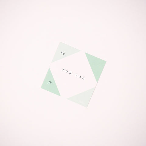 Light Green Corner Holiday Card