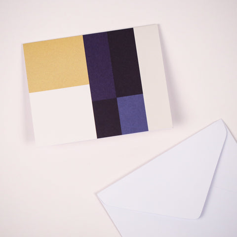 Multicolored Yellow & Blue Notecard