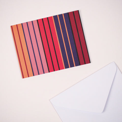 Light Striped Notecard