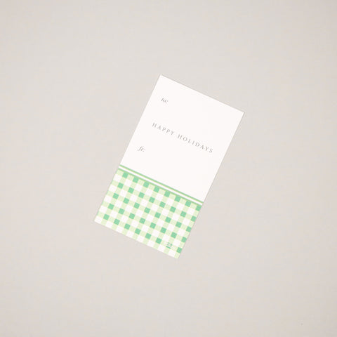 Green Plaid Holiday Card