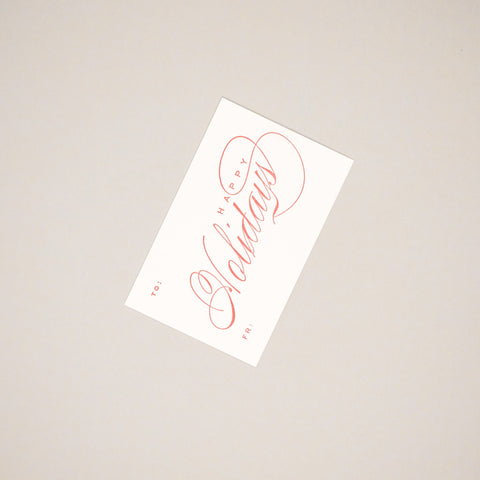 Red Happy Holidays Card