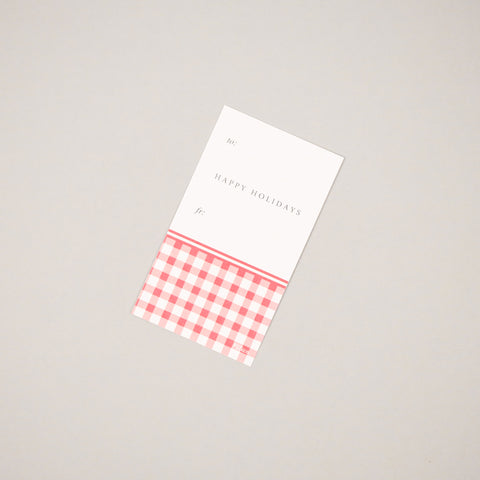 Red Plaid Holiday Card