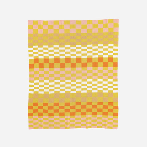 Albers Checkerboard Throw Camel