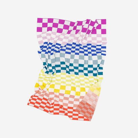 Albers Checkerboard Throw Rainbow