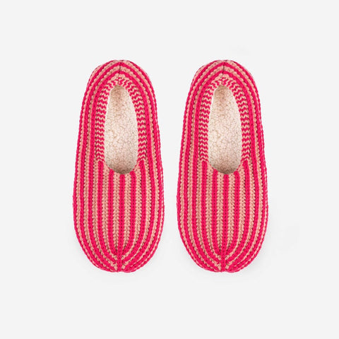 Ribbed Slippers Fuchsia Pink