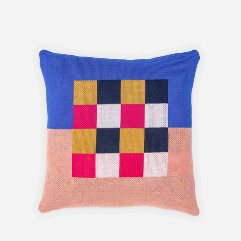 Gingham Checkerboard Cobalt Pink Pillowcase