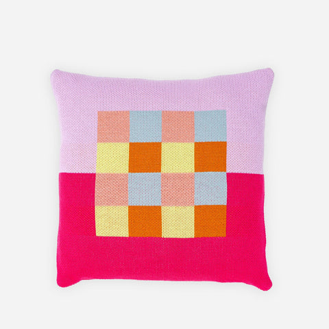 Gingham Checkerboard Lilac Fuchsia Pillowcase