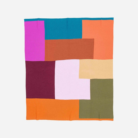 Patchwork Throw Wine Magenta