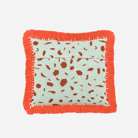 Terrazzo Fringe Flame Jade Pillowcase