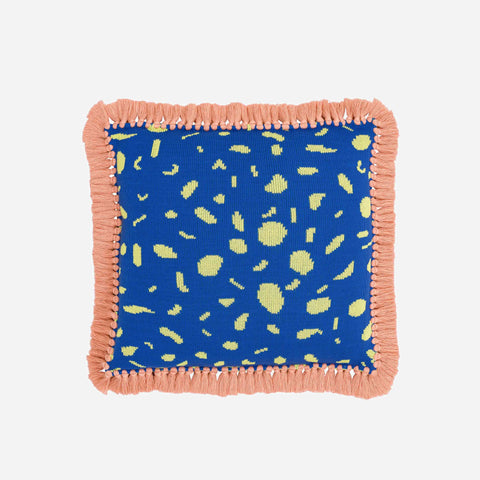 Terrazzo Fringe Cobalt Pillowcase