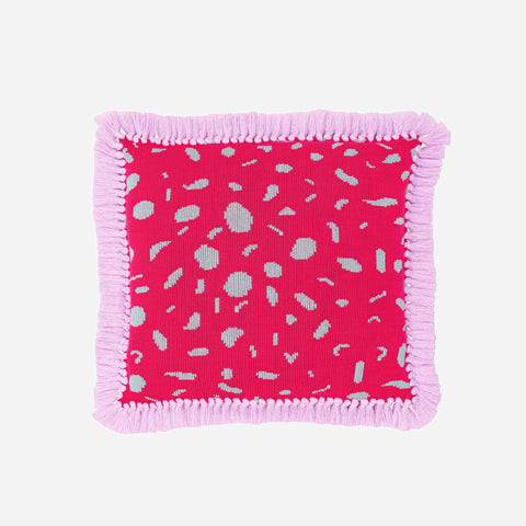 Terrazzo Fringe Fuchsia Pillowcase