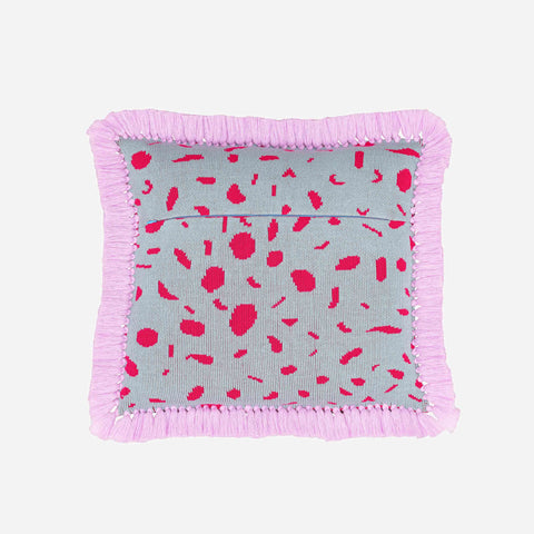 Terrazzo Fringe Fuchsia Pillowcase