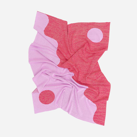 Yin Yang Wave Throw Lilac Fuchsia