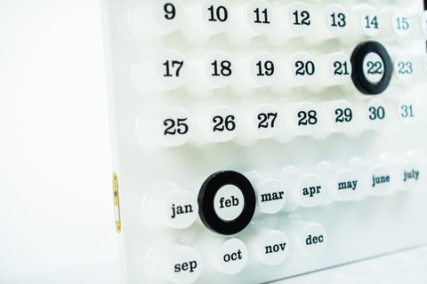 White Perpetual Calendar