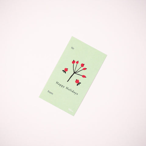 Green Mistletoe Holiday Card