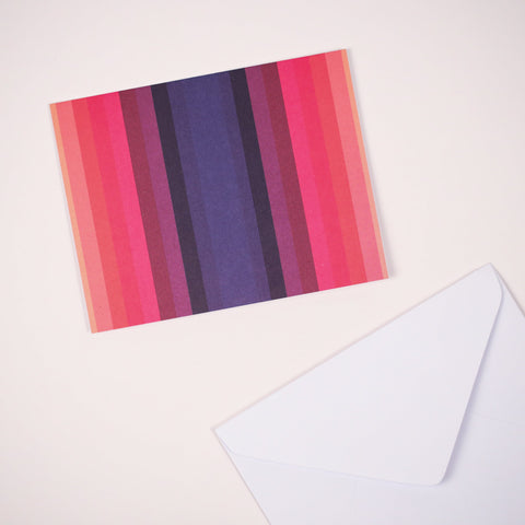 Multicolored Pink & Blue Notecard