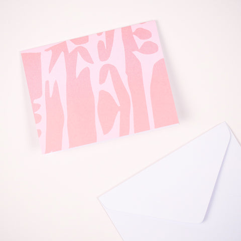 Abstract Pink Notecard