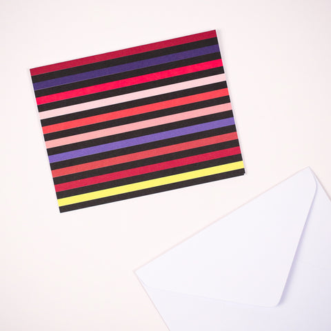 Dark Striped Notecard