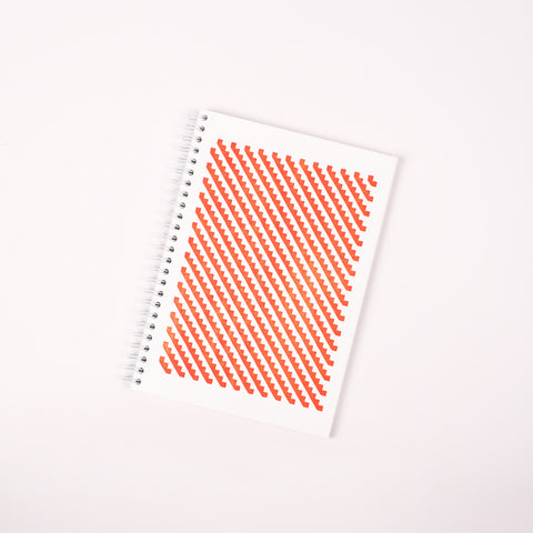 Red-Orange Letterpress Notebook