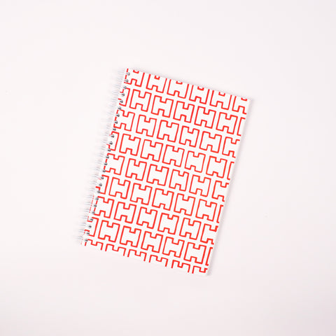 Orange H Letterpress Notebook