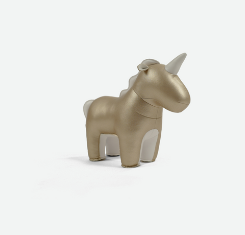 Gold Unicorn Bookend